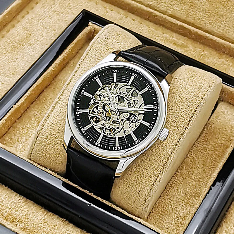 

Skeleton watch men's student business waterproof automatic mechanical watch
