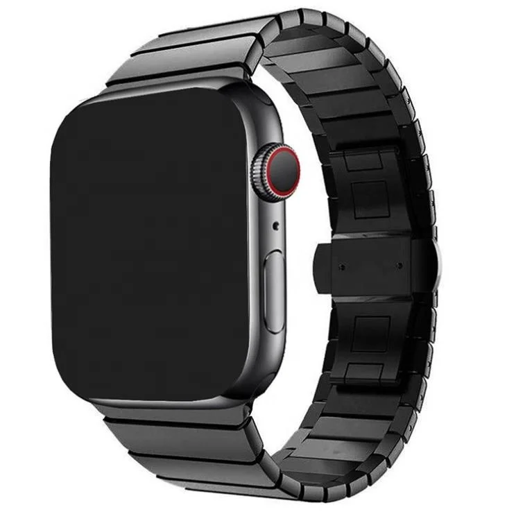 

Suitable for Apple Watch strap 38mm 40mm 42mm 44mm iwatch series 65432 universal stainless steel metal butterfly buckle strap