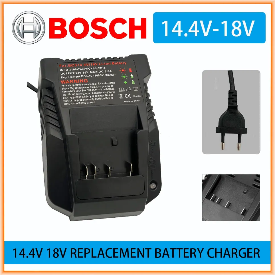 

Bosch Tools Battery Charger For Bosch 14.4V 18V Replacement Battery BAT609 BAT609G BAT618 BAT618G AL1860CV AL1814CV