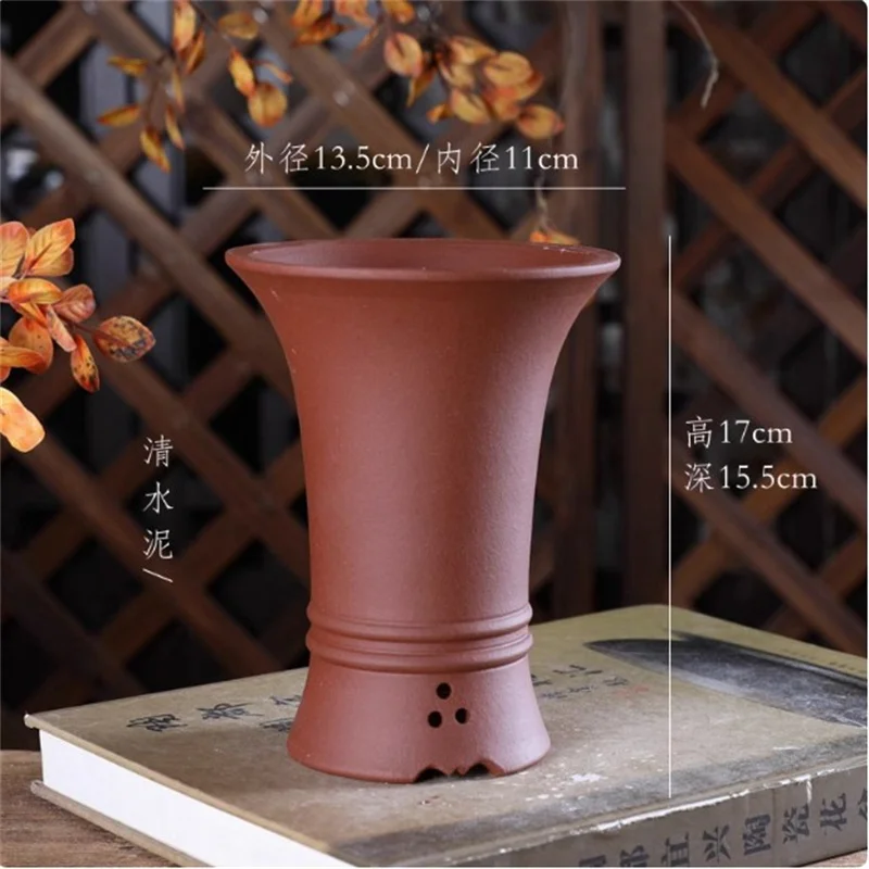 

Фиолетовый керамический горшок для бонсай