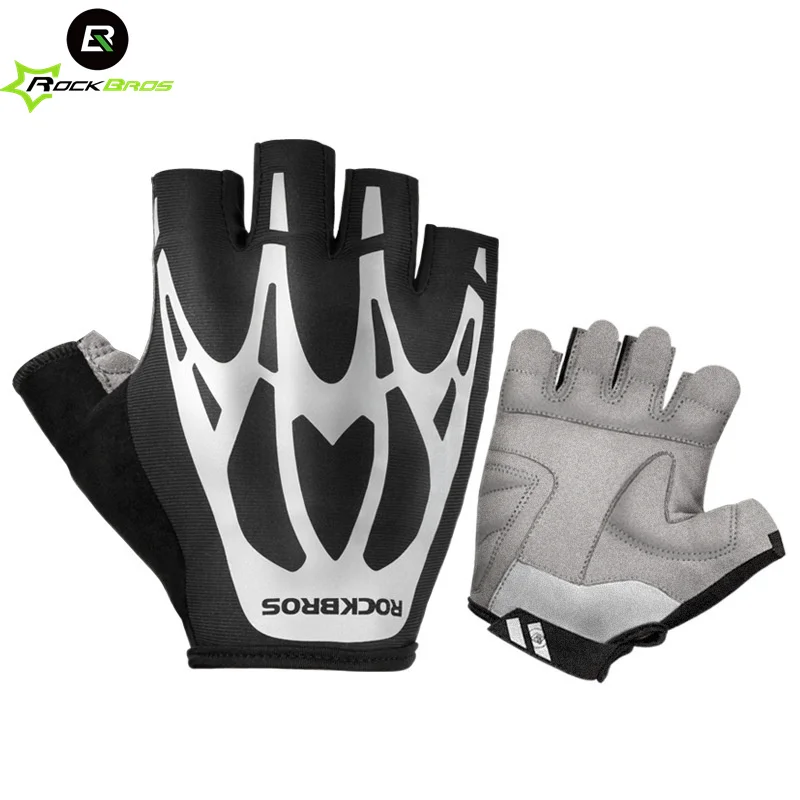 

Велосипедные перчатки ROCKBROS, противоударные спортивные Светоотражающие митенки с закрытыми пальцами для горных и дорожных велосипедов