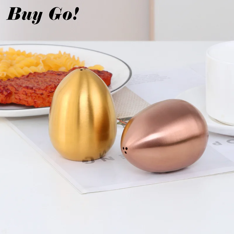 

Kitchen stainless steel seasoning jar egg shaped seasoning bottle toothpick jar