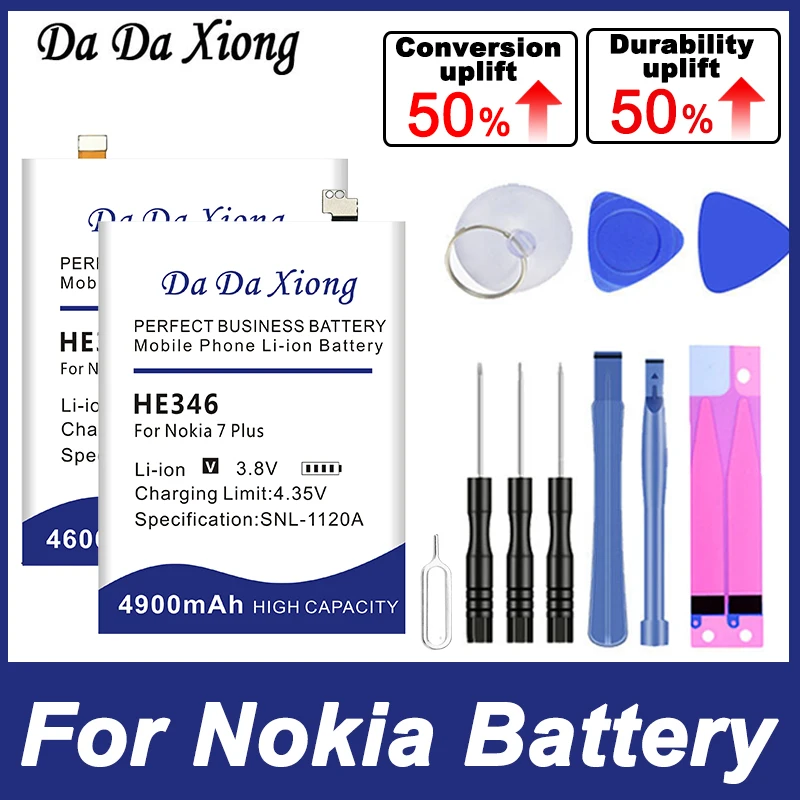 

HE317 HE321 HE328 HE330 HE341HE342 HE346 Battey For Nokia X 2.1 3 5 6 7 8 5.1 7.1 6.1 Plus High Quality Batteries + Tools Kits
