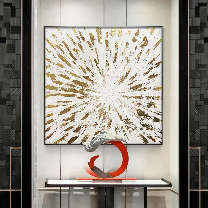 Картина маслом абстрактное искусство картина на холсте серебряный современный