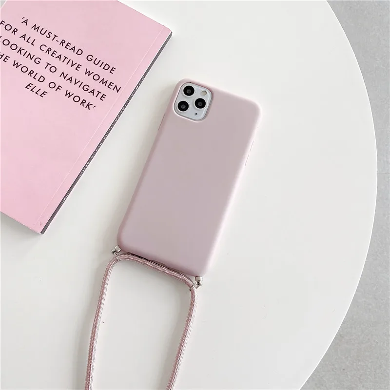 

Crossbody Necklace strap Lanyard Cord silicone phone case for iphone 13 MiNi 12 Pro Max 11 Pro Max X XR XS Max 6S 7 8 plus cover