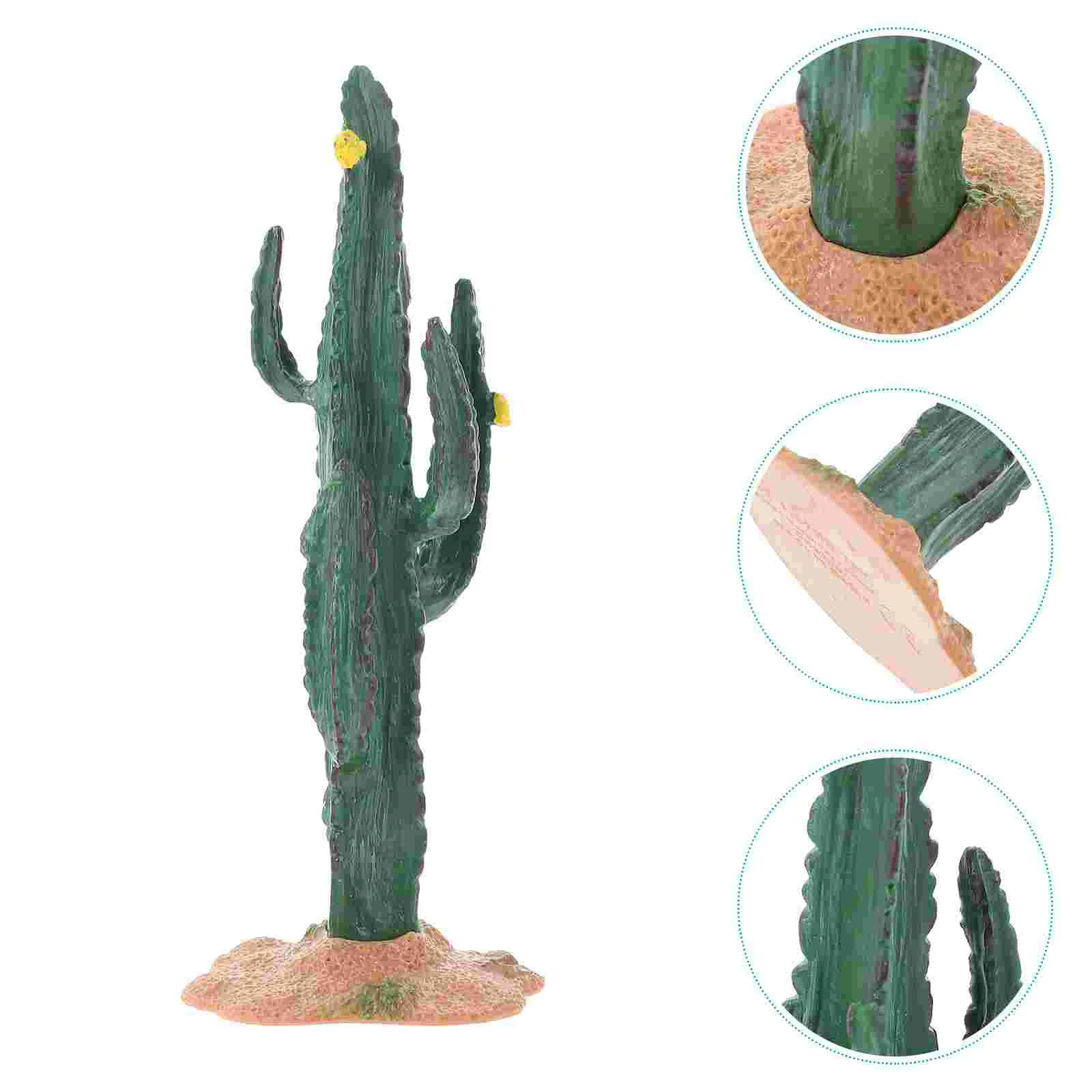 

Artificial Cactus Outdoor Decor Birthday Gift Kids Miniature Accessories Ornaments Desert Tree Figurine Resin Faux Cacti Plants