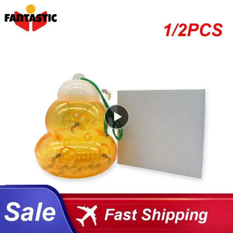 

1/2PCS Beehive Wasp Trap Gourd Shaped Reusable Portable Wasps Bees Hornet Trapper Non-toxic Pest Control Product for Garden Yard