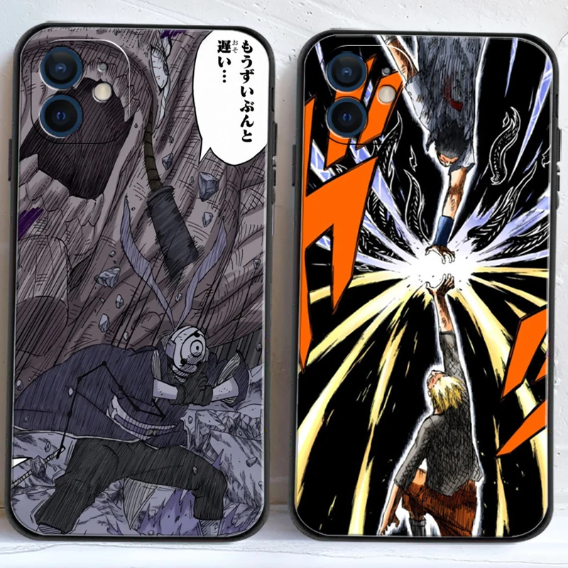 

NARUTO Sasuke Phone Cases For iPhone 11 12Pro 13 MAX 6 6S 7 8 Plus XS 12 13 Mini X XR SE 2020 New Silicone Back Cover Fanda