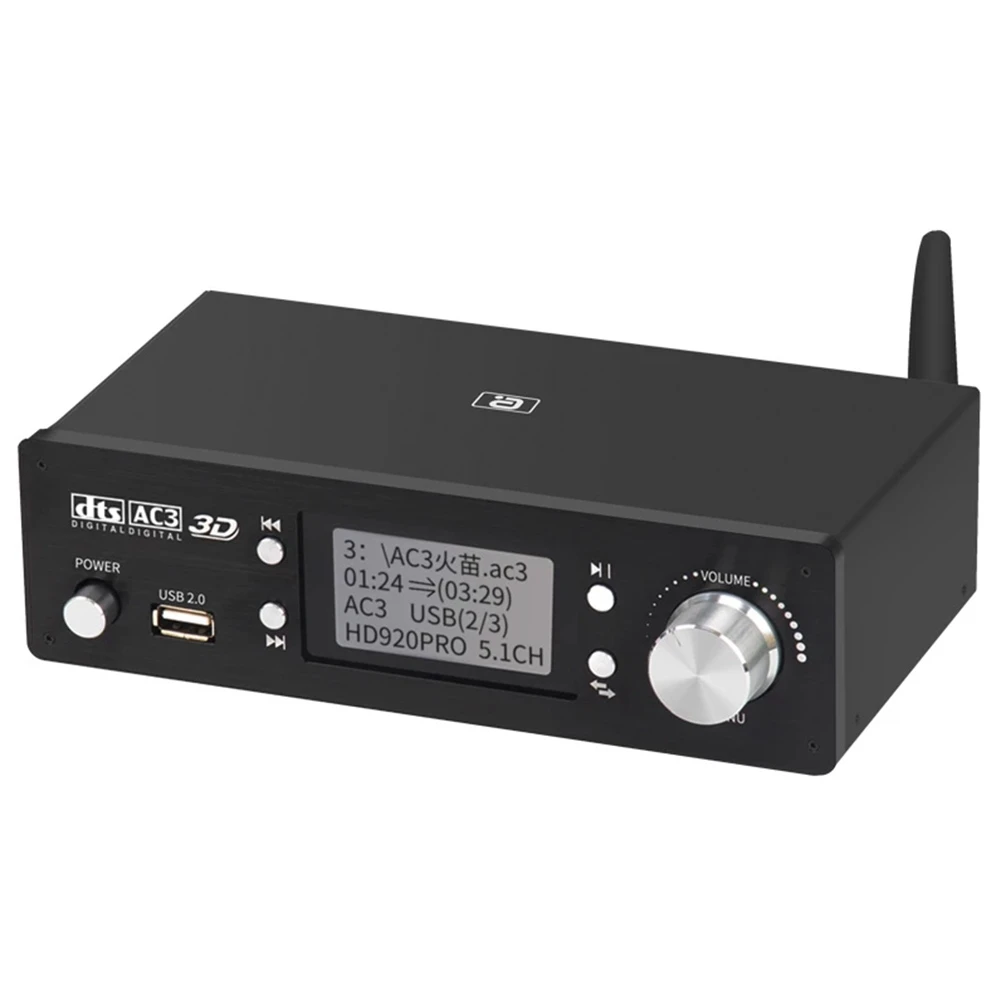 

HD920PRO 5.1CH HD аудио декодер Bluetooth 5,0 приемник Dolby атмосферs DTS AC3 4K 3D конвертер SPDIF ARC PCUSB DAC (ЕС вилка)