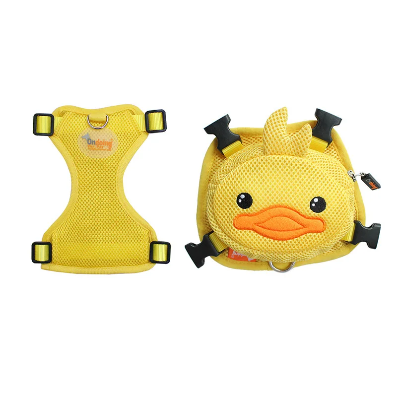 Cartoon frog prince duck pet vest style dog chest harness dog leash traction chest back three-piece suit, Cat Dog Supplies