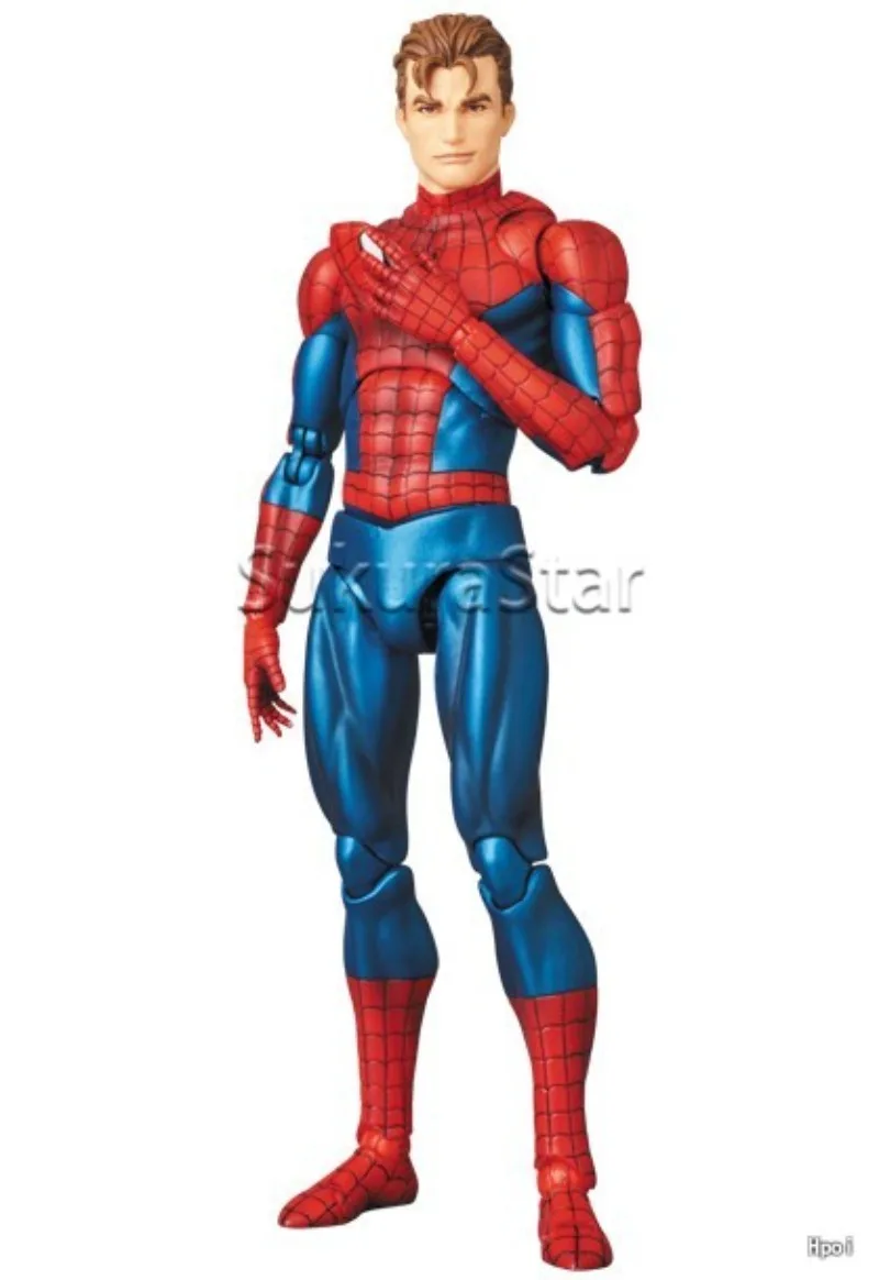 Фото 【В наличии】Коллекционная фигурка Medicom Toy MAFEX No.268 Scarlet Spider Ben Reilly, комикс-версия, подвижная, от Marvel, подарок №2