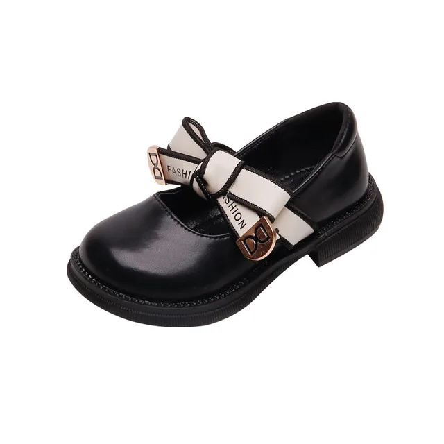 

Girls Bow Flat Shoes Classic Princess Non-Slip Cute Shoes Black Girls Shoes High Quality Fashion New All-match Girls Loafers