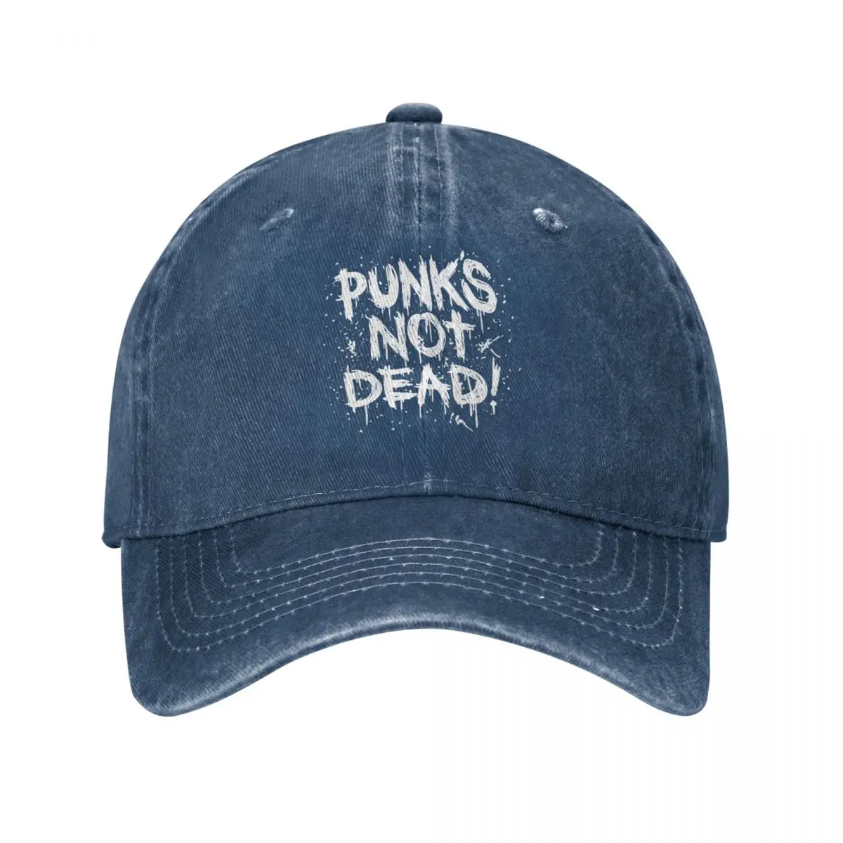 

Vintage Punks Not Dead Baseball Caps Men Women Distressed Denim Washed Sun Cap Rock Outdoor All Seasons Travel Caps Hat