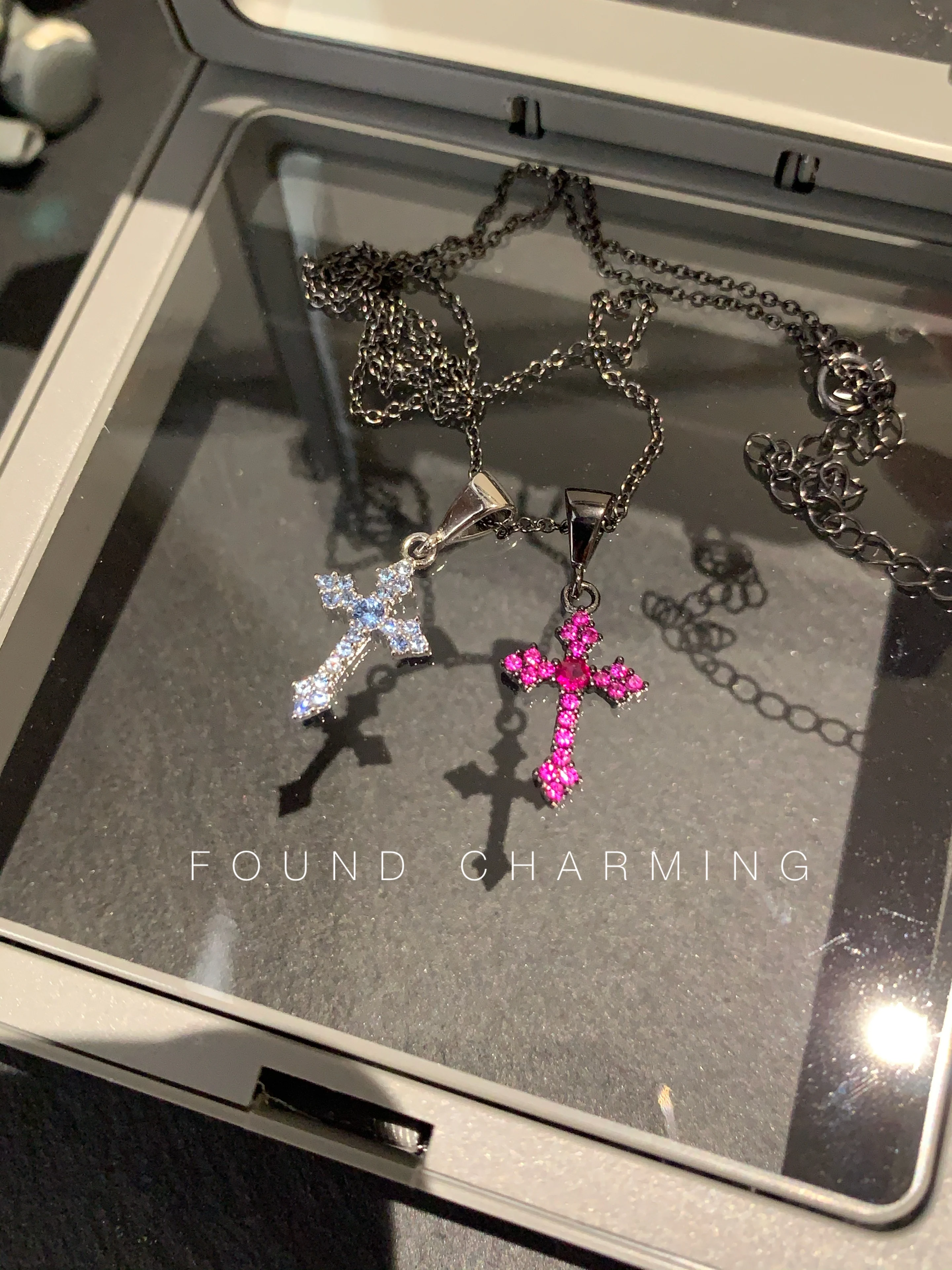 

Красочное ожерелье мини-Крест для женщин с серебром 925 пробы