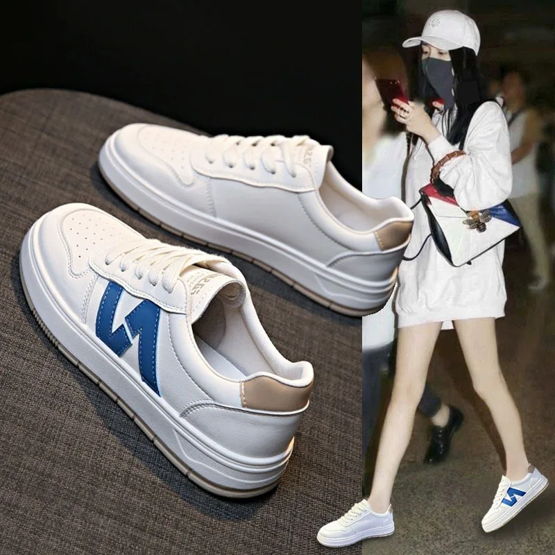 

Small white shoes female 2023 spring and fall new breathable hundred with single shoes N word casual sports board shoes
