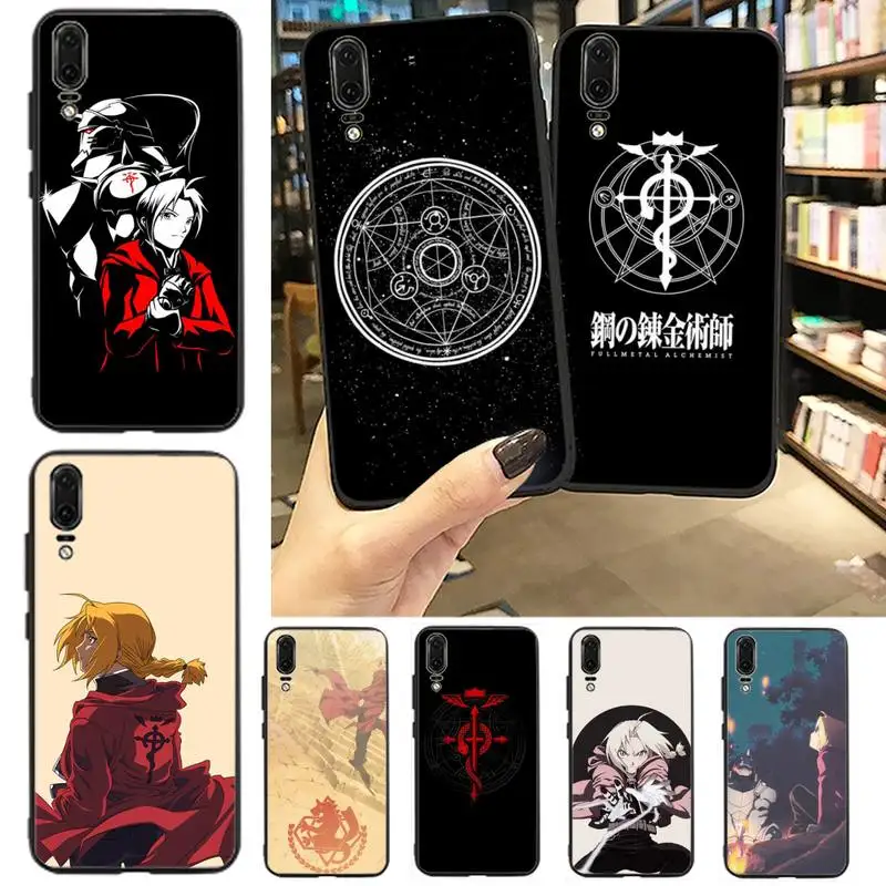 

Anime Fullmetal Alchemist Phone Case For Huawei P20 P30 P40 lite Pro P Smart 2019 Mate 10 20 Lite Pro Nova 5t