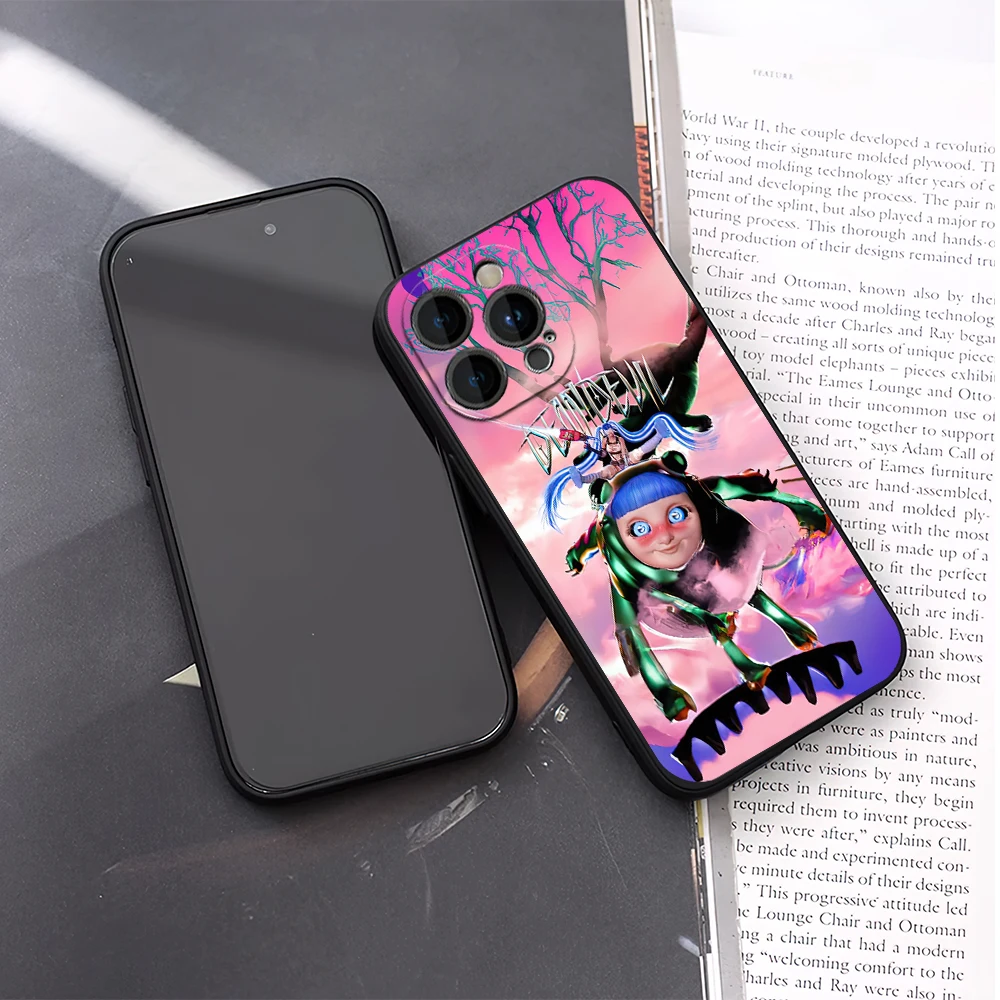 Rapper A-Ashnikko Weedkiller Phone Case for iPhone 12 11 13 14 15 16 Max Pro Plus Black Soft Silicone Cover
