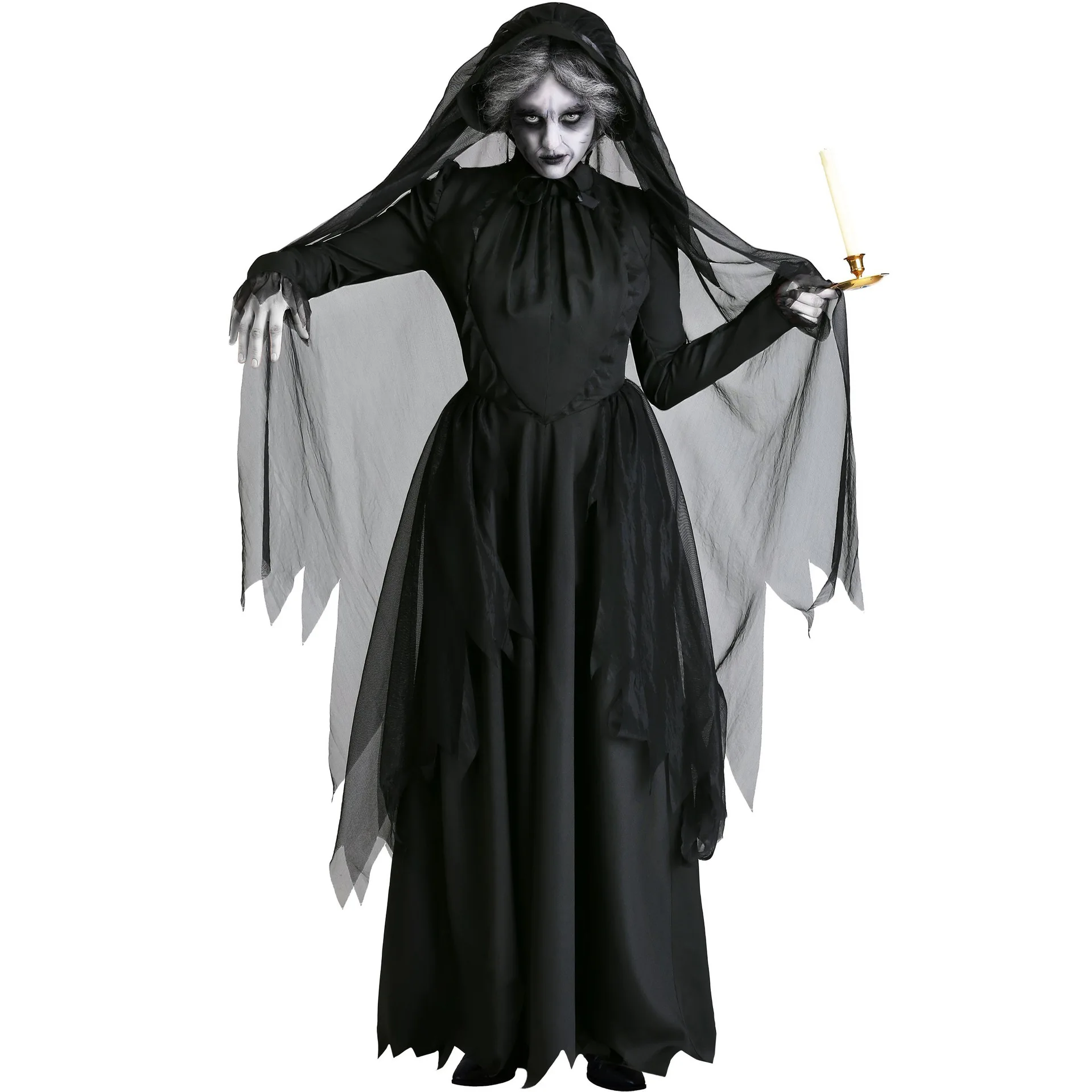 

Женский костюм в виде привидения для ролевых игр, костюм ведьмы, костюм невесты вампира, костюм на Хэллоуин, Женский аниме для косплея