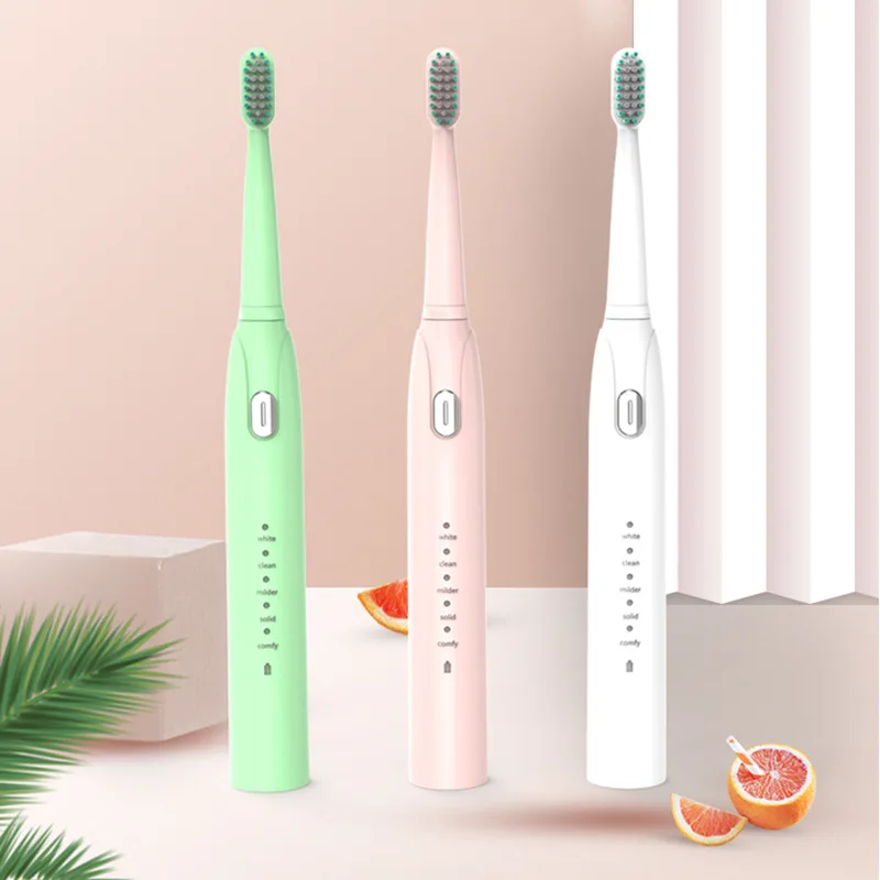 Home Electric Toothbrush New Sonic Vibration Soft Bristle USB Rechargeable Waterproof Children's Universal