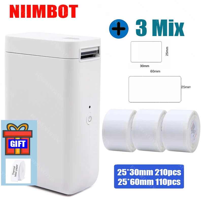 Cheap NiiMbot D101 D110 Label Drucker Tragbare Drahtlose Verbindung Label Maker Band für Telefon Tablet Einfach zu Bedienen Office Home