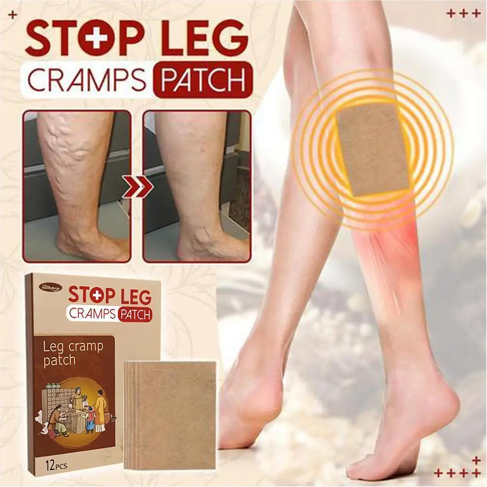 

12Pcs/Box Leg Cramp Treatment Patch Pregnant Calf Toe Cramp Chinese Herbal Sticker Rheumatism Muscle Pain Relief Care Plaster