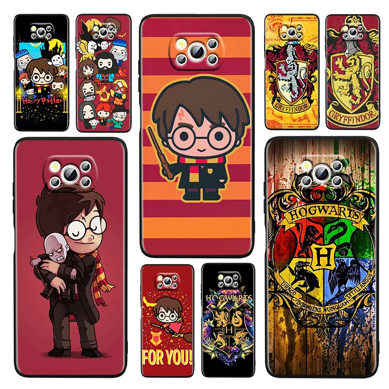

Wand Ring Potters Harries Black Phone Case For Xiaomi Poco M4 X4 X3 F3 GT NFC M3 C3 M2 F2 X2 5G Pro Gel TPU Soft Silicone Fundas