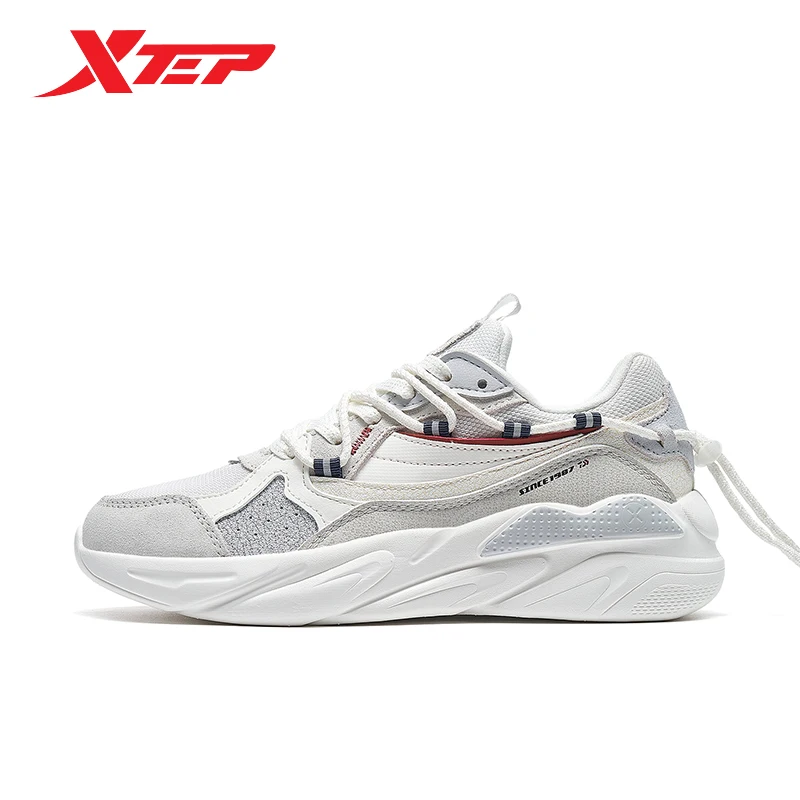 

Xtep Women Daddy Shoes High Stack Casual Shoes Fashion Walking Shoes Lightweight Sports Sneakers Thick Sole