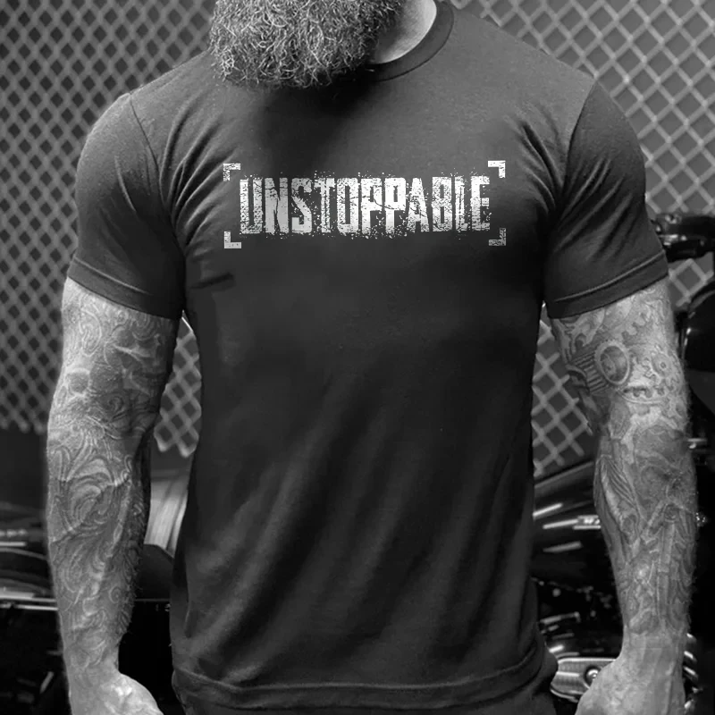 

Badassdude Unstoppable Printing Men's Casual Fashion T-shirt