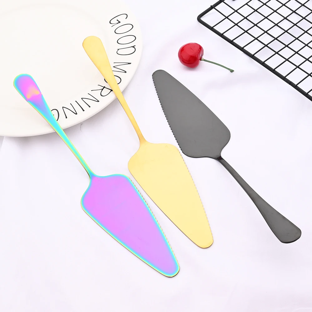 1Pc Tableware Gold Cake Shovel Spatula Baking Pastry Tools Wedding Cake Serve Party Cake Decorating Shovel Restaurant Silverware