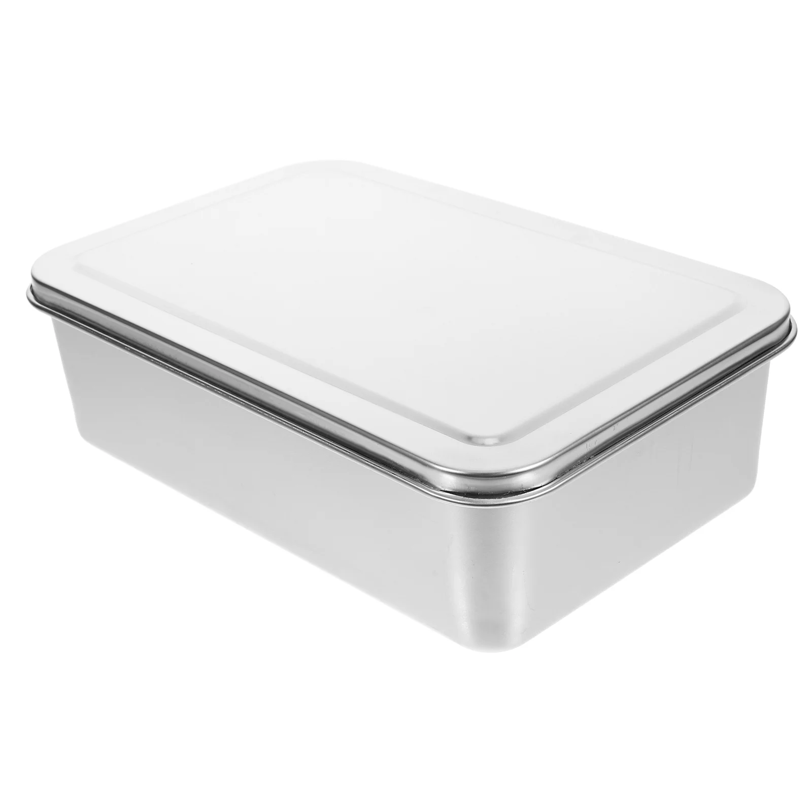 Коробочка для выпечки с крышкой Классическая Прямоугольная форма из нержавеющей
