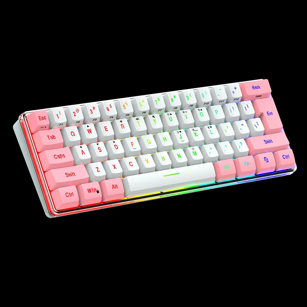 

RGB Wired Mechanical Keyboard 61 Keys Office Work Key Board Maintenance