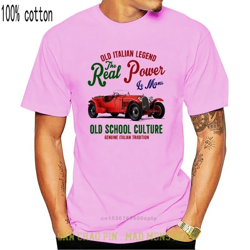 

Новое поступление 2020, модные мужские футболки с круглым вырезом и коротким рукавом, Винтажная Футболка с принтом итальянского автомобиля ...
