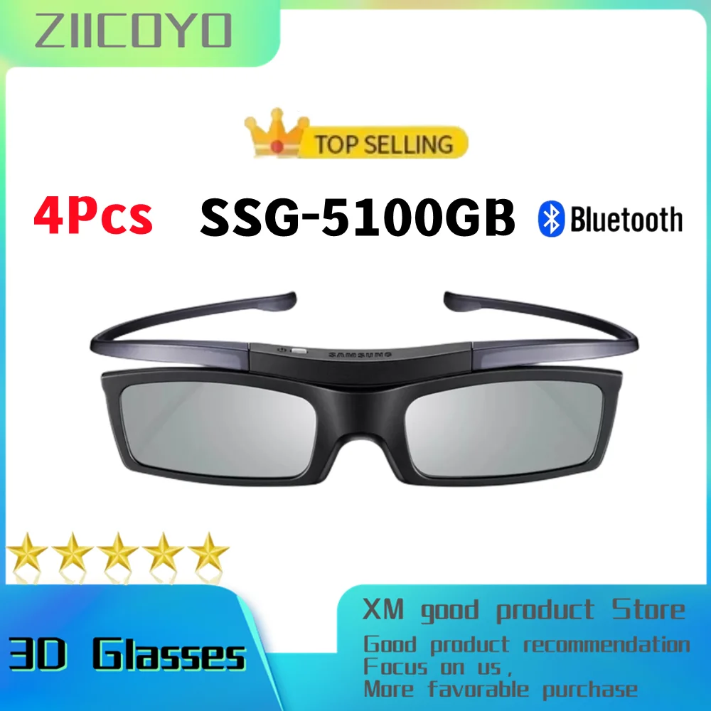 

4 x Official Original 3D glasses ssg-5100GB 3D Bluetooth Active Eyewear Glasses for all Samsung 3D TV series
