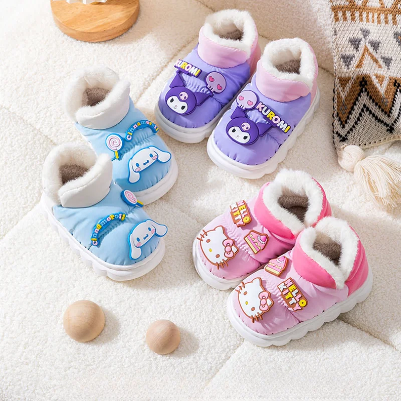 Sanrio Hello Kitty милые теплые зимние ботинки Kulomie нескользящие водонепроницаемые