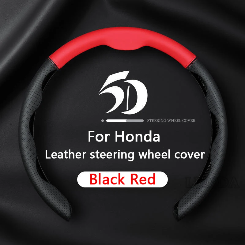 

Car Steering Wheel Cover Real Leather For Honda Accord Civic Crv Fit XRV VEZEL Jade Jazz UR-V Accord LIFE Envix HRV Accessories