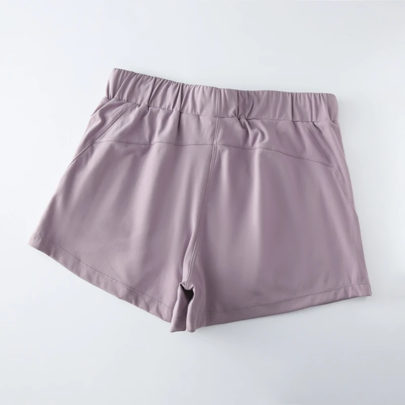 Lulu Loose Fit DrawstringYoga Sport Shorts With Side Pockets Gym Wear Fitness Running Shorts Stretch Workout Pants for Women