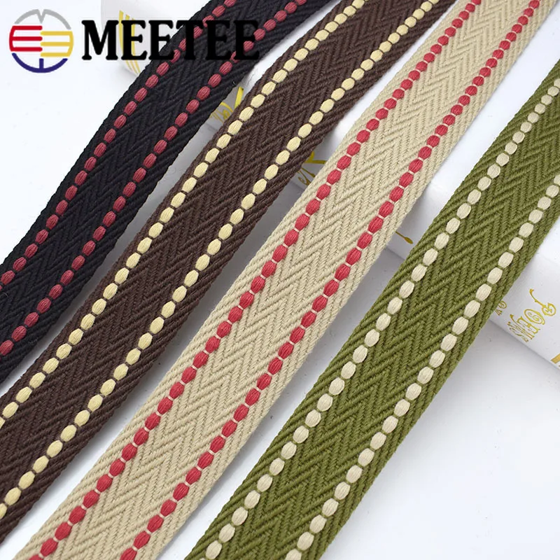 

5/8Meters 38mm Polyester Cotton Webbings 2mm Thick Backpack Strap Webbing Ribbon Sewing Tape Bias Binding Clothes Accessories