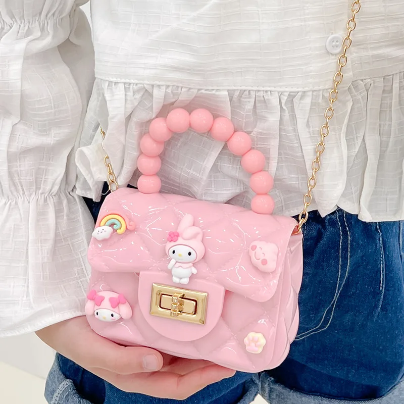 Новая мультяшная модель Sanrio, Детская сумка через плечо, милая модная сумка-мессенджер Cinnamoro для девочек, Сумка с рисунком из аниме «Моя Мелодия», кошелек для монет