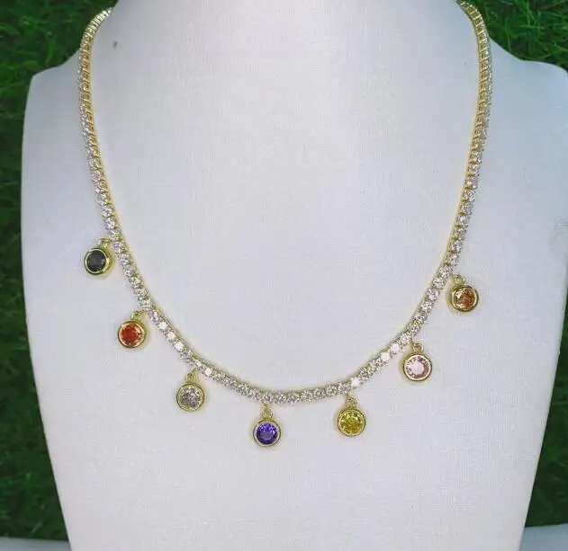 

1 шт., цепочка с кулоном и цирконом