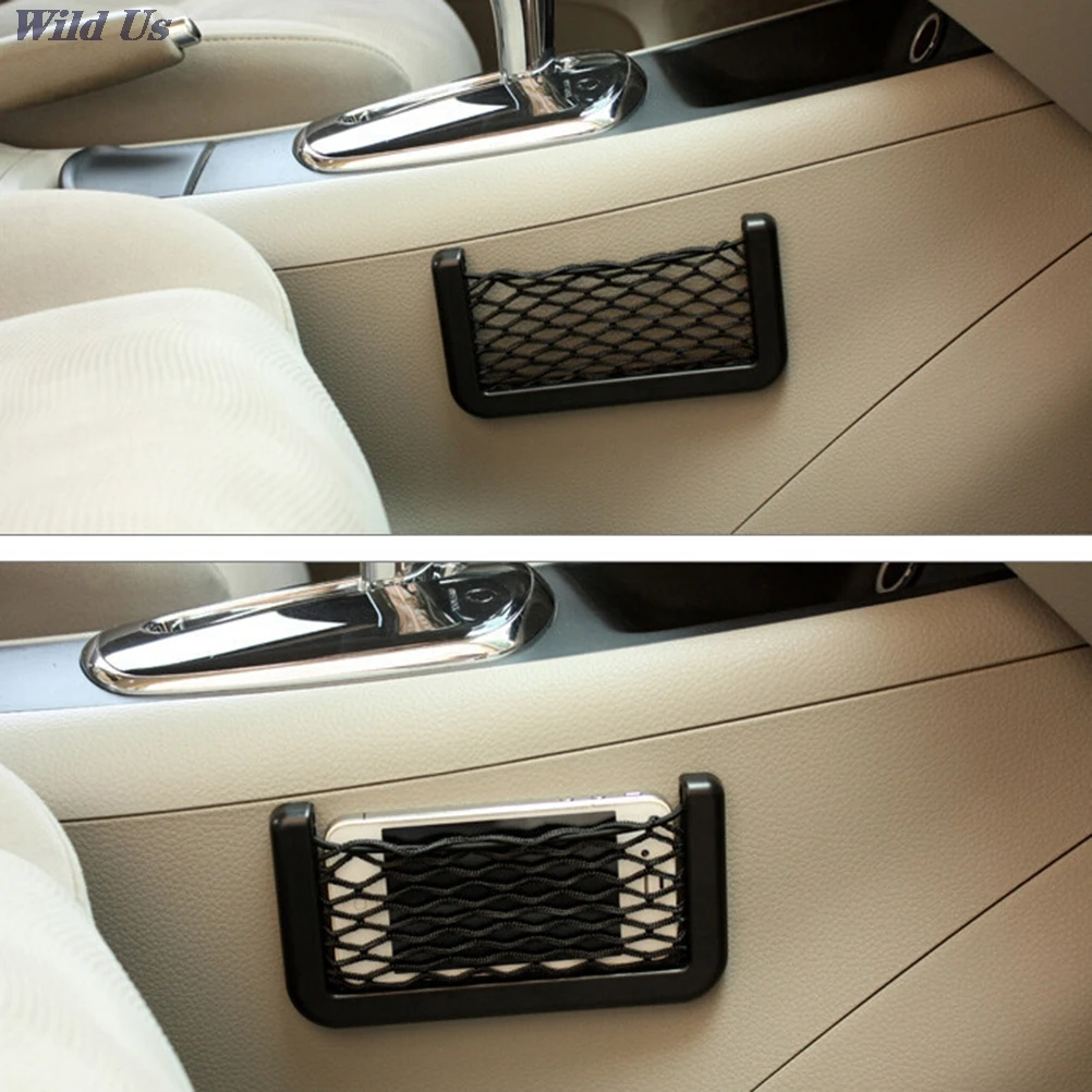 

Car Carrying String Bag Vehicle Storage Mesh Resilient Nylon Network Pocket Handphone Holder Auto accessories