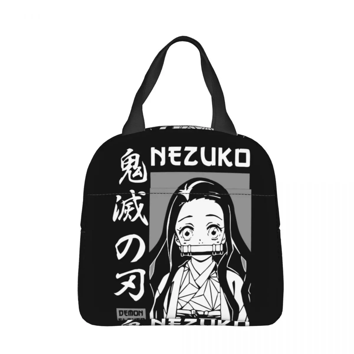 

Изолированная сумка для обеда Nezuko Kamado, большой контейнер для обеда с изображением рассекающего демонов аниме, Термосумка, тоут, Ланч-бокс для работы на открытом воздухе для мужчин и женщин