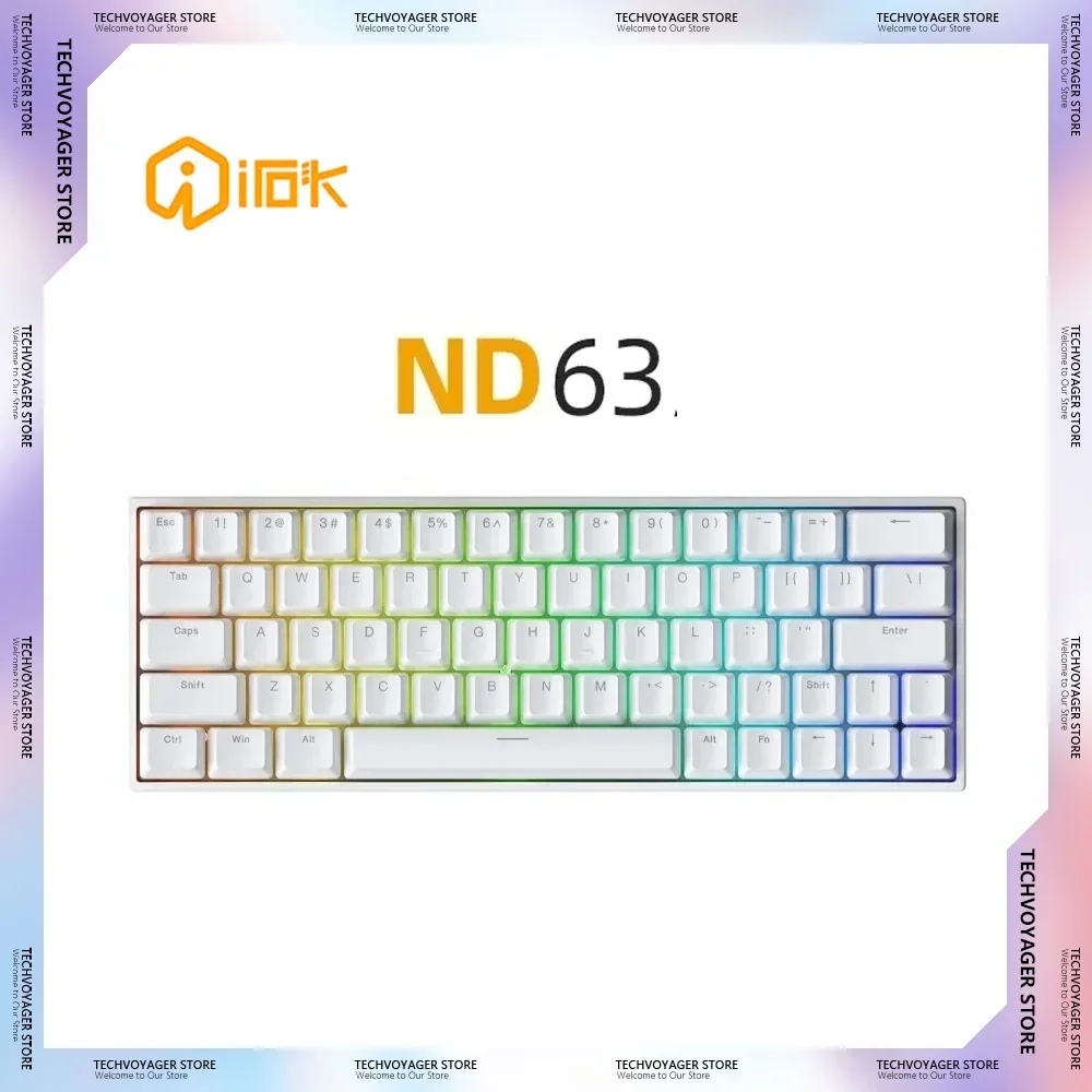 Irok ND63 Pro RGB для киберспорта проводная клавиатура магнитный переключатель