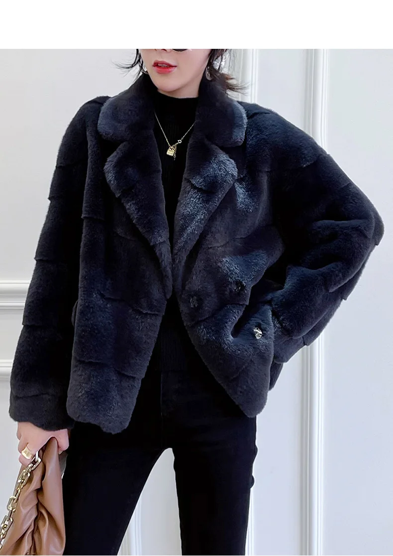 Real Mink Fur Coats Women Genuine Long Warm Fur Coat Ladies Winter Slim Lapel Collar Solid Outerwear Oversize Natural Fur Coats