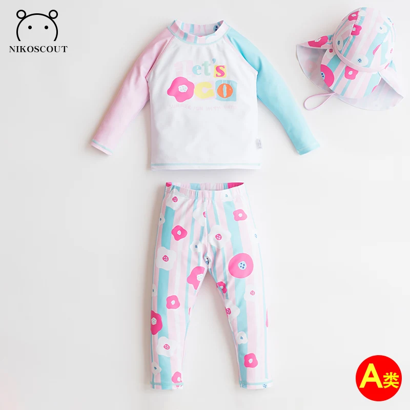 Детский купальник для девочек Модный летний костюм принцессы с длинными