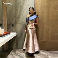 verngo arabric women mermaid formal evening dresses long sleeve taffeta ankle length prom dress 2022 vintage party wear gowns