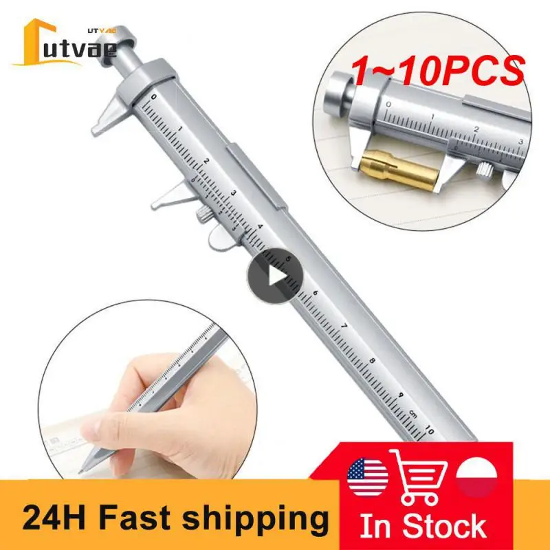 

Многофункциональная ручка с гелевыми чернилами 0,5 мм, 1-10 шт., штангенциркуль с нониусом, шариковая ручка, канцелярские товары, шариковая ручка, 2 цвета, для письма, офиса, школы