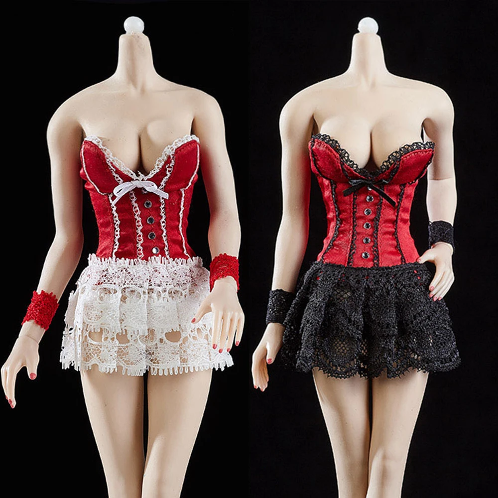 Женская модель масштаб 1/6 облегающая Пышная юбка без бретелек Трусы-стринги