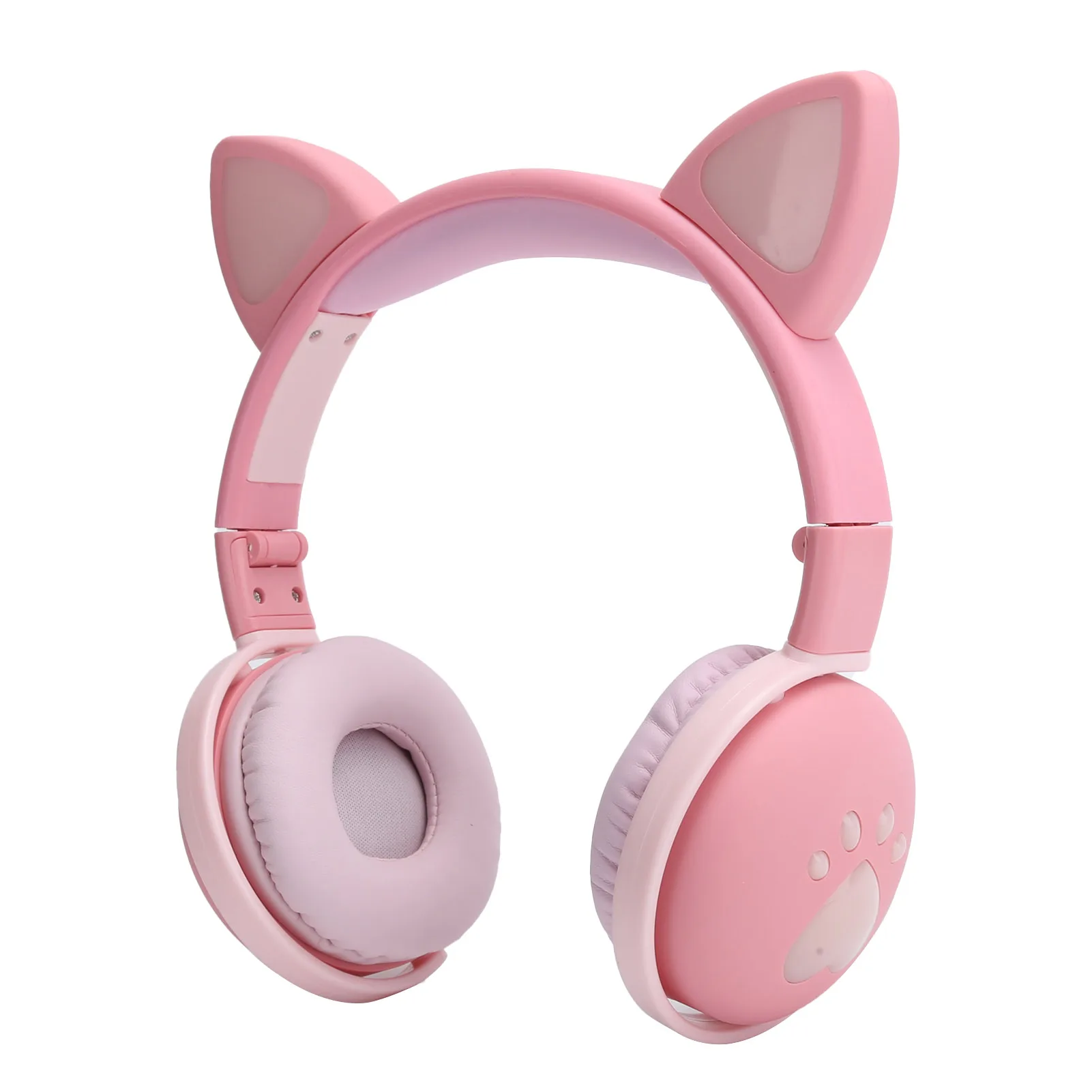 Симпатичные кошачьи уши светящиеся беспроводные наушники Bluetooth HIFI спортивная