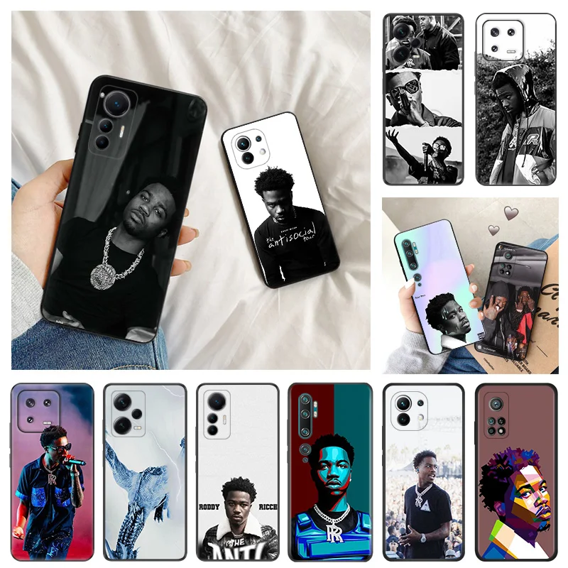 Силиконовые мягкие чехлы для телефонов Xiaomi 13 Pro 12 12s 12x12t Mi 11 Lite 11t 9 9t 10 10t cc9 Note10 Roddy Ricch Fundas
