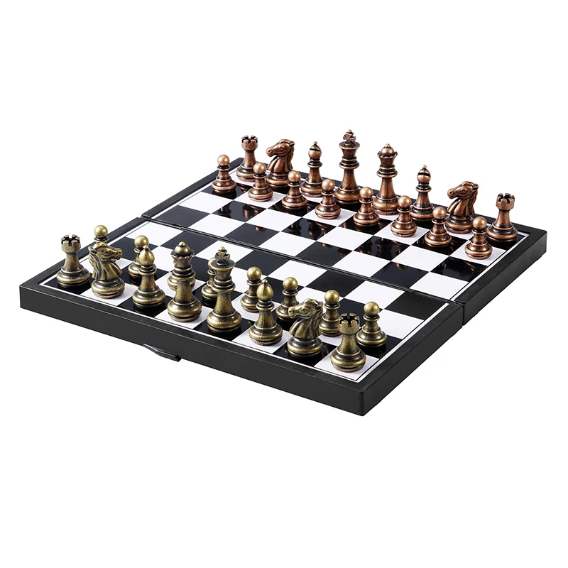 Table Pieces Chess Set Luxury Professional Family Metal Souvenir Magnetic Chess Sequence Couple Gry Planszowe Entertainment Kid